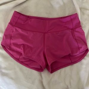 Pink Lululemon shorts size 4! 2.5 inch